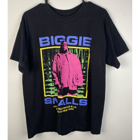 Biggie Smalls AKA The Notorious B.I.G Brooklyn New York Black T Shirt Sz Large - Picture 1 of 6
